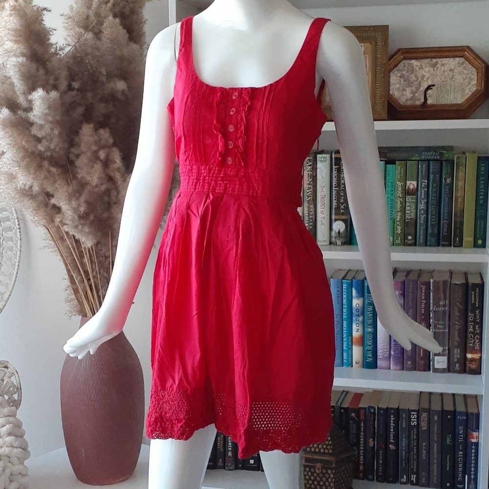 Level Eight red casual cotton dress P7087